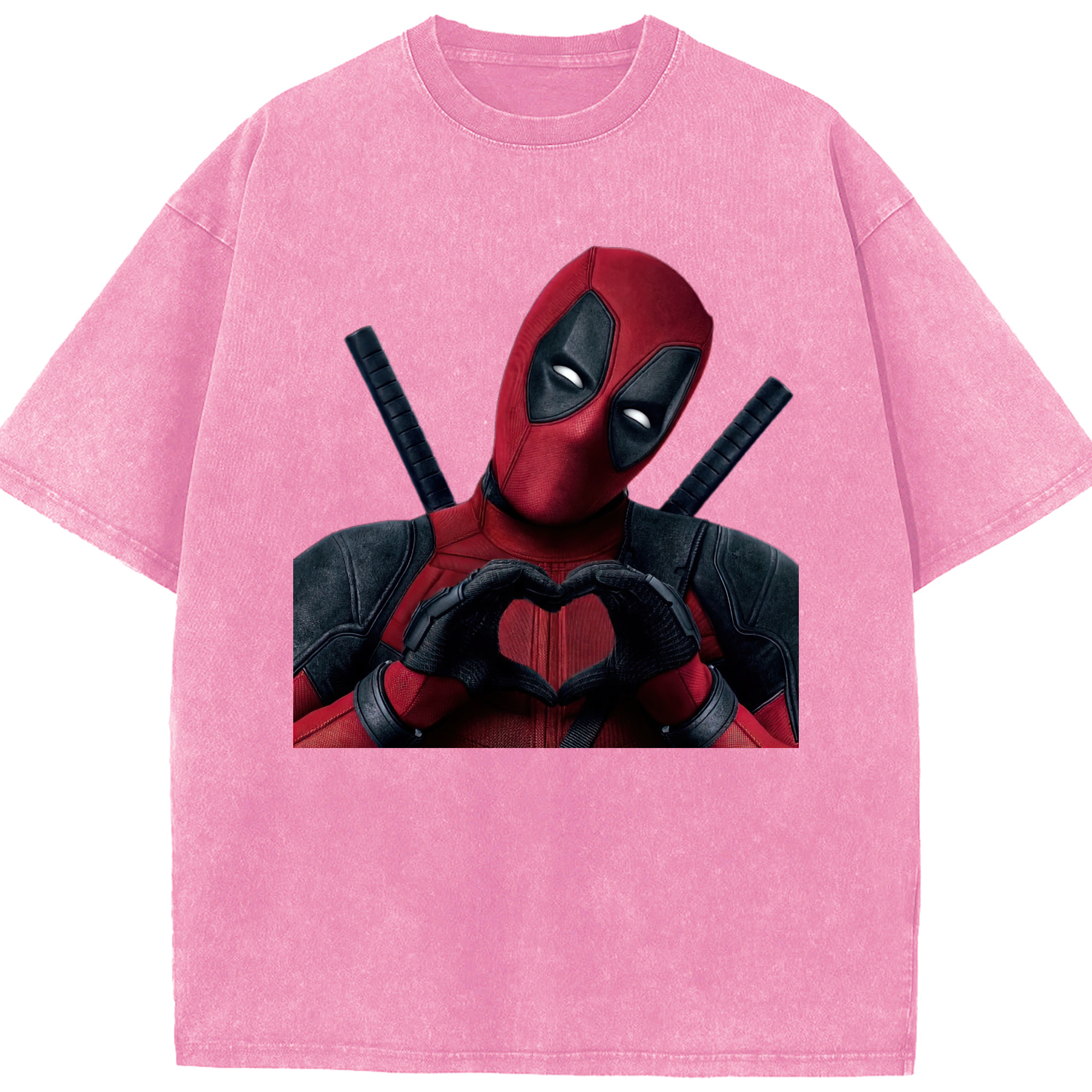 （画像用） Deadpool デッドプール 綿100% ヴィンテージ風 半袖Tシャツ（フロントプリント）